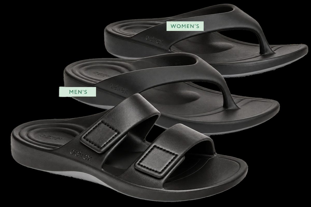 Aetrex orthotic flips and sandals for men and women