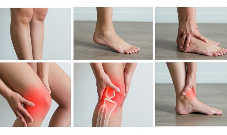 Common lower-limb discomfort across the knees, ankles, and feet